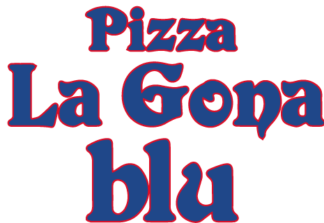 logo Pizza La Gona Blu