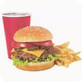 Burger mit Pommes frites
