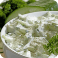 Cucumber salad with cream