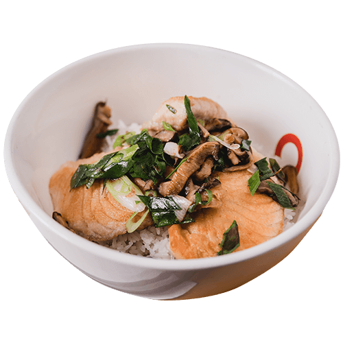 Rice Bowl with Organic Salmon in Teriyaki Sauce