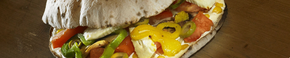 Flat bread with tomato sauce