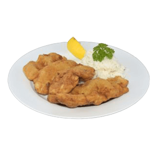 Breaded chicken schnitzel