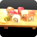 Regenbogen Maki (6 Stück)